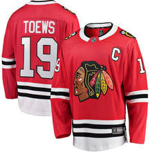 Load image into Gallery viewer, Jonathan Toews #19 Chicago Blackhawks Red Breakaway Player Jersey