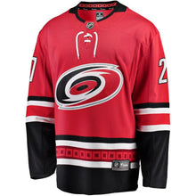 Load image into Gallery viewer, Justin Faulk #27 Carolina Hurricanes Red Breakaway Player Jersey