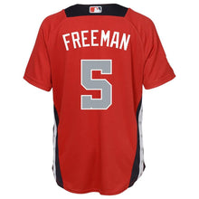 Load image into Gallery viewer, Freddie Freeman #5 National League Youth Red 2018 MLB All-Star Game Home Run Derby Player Jersey