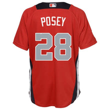 Load image into Gallery viewer, Buster Posey National League Youth Red 2018 MLB All-Star Game Home Run Derby Player Jersey