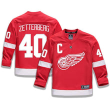 Load image into Gallery viewer, Henrik Zetterberg #40 Detroit Red Wings Youth Red Replica Player Jersey