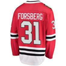 Load image into Gallery viewer, Anton Forsberg #31 Chicago Blackhawks Red Breakaway Player Jersey