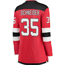 Load image into Gallery viewer, Cory Schneider #35 New Jersey Devils Women's Red Breakaway Jersey