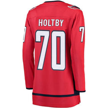 Load image into Gallery viewer, Braden Holtby #70 Washington Capitals Women's Red 2018 Stanley Cup Champions Home Breakaway Player Jersey
