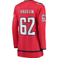 Load image into Gallery viewer, Carl Hagelin #62 Washington Capitals Women's Red Home Breakaway Player Jersey