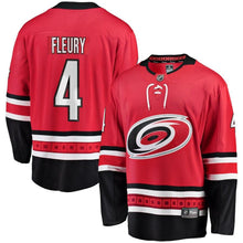 Load image into Gallery viewer, Haydn Fleury #4 Carolina Hurricanes Red Breakaway Player Jersey