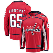 Load image into Gallery viewer, Andre Burakovsky #65 Washington Capitals Youth Red Breakaway Player Jersey