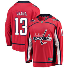 Load image into Gallery viewer, Jakub Vrana #13 Washington Capitals Youth Red Breakaway Player Jersey