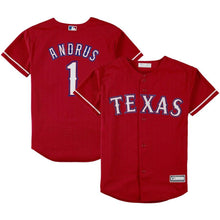 Load image into Gallery viewer, Elvis Andrus #1 Texas Rangers Youth Red Alternate Official Cool Base Player Jersey