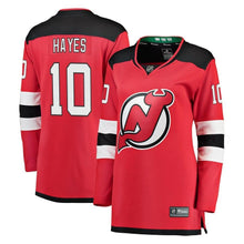 Load image into Gallery viewer, Jimmy Hayes #10 New Jersey Devils Women's Red Breakaway Jersey