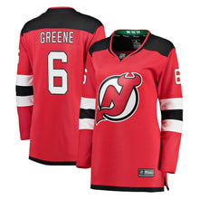 Load image into Gallery viewer, Andy Greene #6 New Jersey Devils Women&#39;s Red Breakaway Jersey