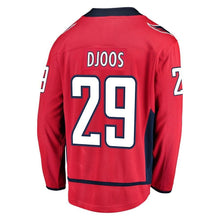 Load image into Gallery viewer, Christian Djoos #29 Washington Capitals Youth Red Breakaway Player Jersey