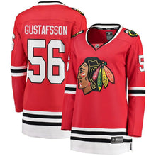Load image into Gallery viewer, Erik Gustafsson #56 Chicago Blackhawks Women's Red Breakaway Player Jersey