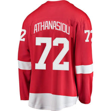 Load image into Gallery viewer, Andreas Athanasiou #72 Detroit Red Wings Youth Red Breakaway Player Jersey