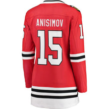 Load image into Gallery viewer, Artem Anisimov #15 Chicago Blackhawks Women's Red Breakaway Player Jersey