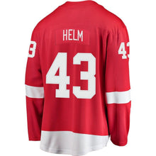 Load image into Gallery viewer, Darren Helm #43 Detroit Red Wings Youth Red Breakaway Player Jersey