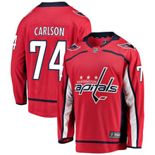 Load image into Gallery viewer, John Carlson #74 Washington Capitals Youth Red Breakaway Player Jersey
