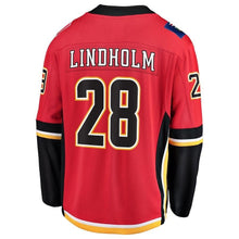 Load image into Gallery viewer, Elias Lindholm #28 Calgary Flames Red Home Breakaway Player Jersey