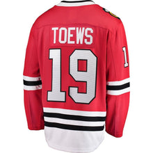 Load image into Gallery viewer, Jonathan Toews #19 Chicago Blackhawks Youth Red Home Breakaway Player Jersey