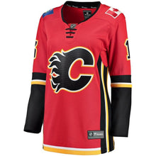 Load image into Gallery viewer, Johnny Gaudreau #13 Calgary Flames Women's Red Home Breakaway Player Jersey