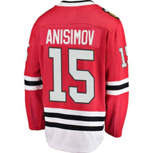 Load image into Gallery viewer, Artem Anisimov #15 Chicago Blackhawks Red Home Breakaway Player Jersey