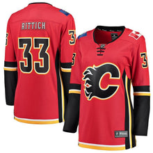 Load image into Gallery viewer, David Rittich #33 Calgary Flames Women's Red Home Breakaway Player Jersey
