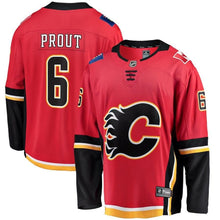 Load image into Gallery viewer, Dalton Prout #6 Calgary Flames Red Home Breakaway Player Jersey
