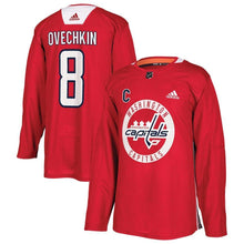 Load image into Gallery viewer, Alexander Ovechkin #8 Washington Capitals Red Practice Player Jersey