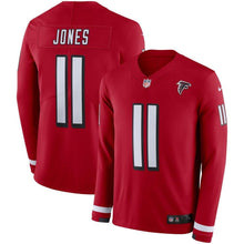 Load image into Gallery viewer, Julio Jones Atlanta Falcons Red Therma Long Sleeve Jersey
