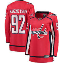 Load image into Gallery viewer, Evgeny Kuznetsov #92 Washington Capitals Women's Red Breakaway Player Jersey