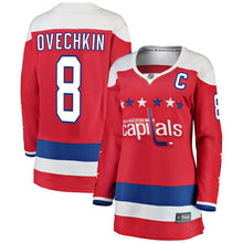 Load image into Gallery viewer, Alexander Ovechkin #8 Washington Capitals Women&#39;s Red Alternate Breakaway Player Jersey