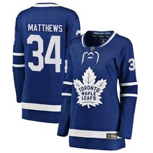 Load image into Gallery viewer, Auston Matthews #34 Toronto Maple Leafs Women's Royal Home Breakaway Player Jersey
