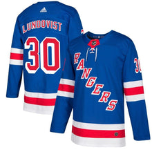 Load image into Gallery viewer, Henrik Lundqvist #30 New York Rangers Royal Player Jersey