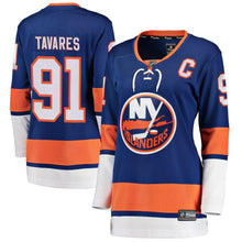 Load image into Gallery viewer, John Tavares #91 New York Islanders Women's Royal Home Breakaway Player Jersey
