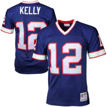 Load image into Gallery viewer, Jim Kelly #12 Buffalo Bills Royal Blue 1990 Retired Player Vintage Replica Jersey