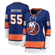 Load image into Gallery viewer, Johnny Boychuk #55 New York Islanders Women's Royal Breakaway Player Jersey