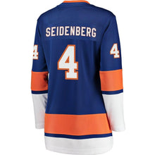 Load image into Gallery viewer, Dennis Seidenberg #4 New York Islanders Women's Royal Breakaway Player Jersey