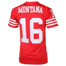 Load image into Gallery viewer, Joe Montana #16 San Francisco 49ers Scarlet 1990 Retired Player Vintage Replica Jersey