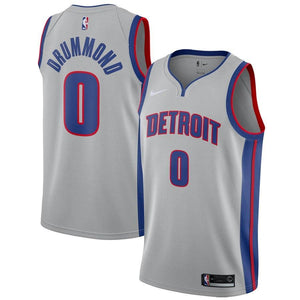 Andre Drummond #0 Detroit Pistons Blue Mens Swingman Jersey