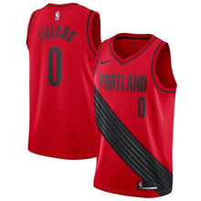 Load image into Gallery viewer, Damian Lillard #0 Portland Trail Blazers Red 2018/19 Mens Swingman Jersey