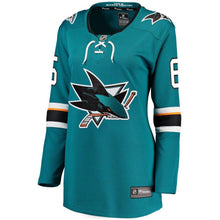 Load image into Gallery viewer, Erik Karlsson #65 San Jose Sharks Women's Teal Breakaway Player Jersey