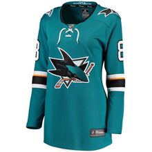 Load image into Gallery viewer, Brent Burns #88 San Jose Sharks Women's Teal Breakaway Player Jersey
