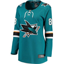 Load image into Gallery viewer, Joe Pavelski #8 San Jose Sharks Women's Teal Breakaway Jersey
