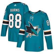 Load image into Gallery viewer, Brent Burns #88 San Jose Sharks Teal Player Jersey