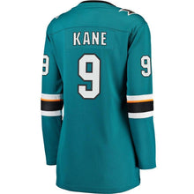 Load image into Gallery viewer, Evander Kane #9 San Jose Sharks Women's Teal Breakaway Jersey