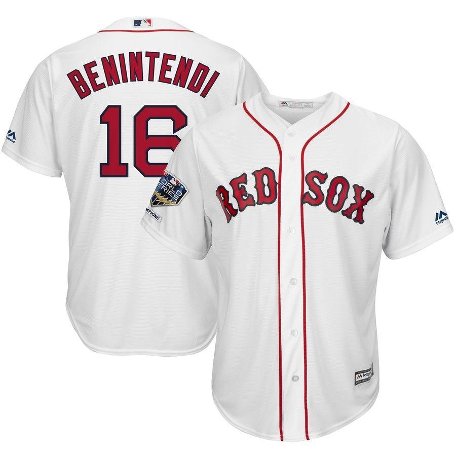 Andrew Benintendi #16 Boston Red Sox 2018 World Series Cool Base Jersey