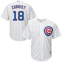 Load image into Gallery viewer, Ben Zobrist #18 Chicago Cubs White/Royal Cool Base Player Jersey