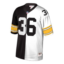 Load image into Gallery viewer, Jerome Bettis #36 Pittsburgh Steelers Black/White 1996 Retired Player Split Replica Jersey