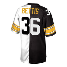 Load image into Gallery viewer, Jerome Bettis #36 Pittsburgh Steelers Black/White 1996 Retired Player Split Replica Jersey