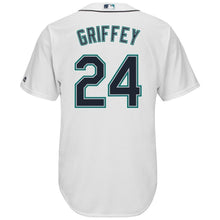 Load image into Gallery viewer, Ken Griffey Jr. #24 Seattle Mariners White Cool Base Player Jersey